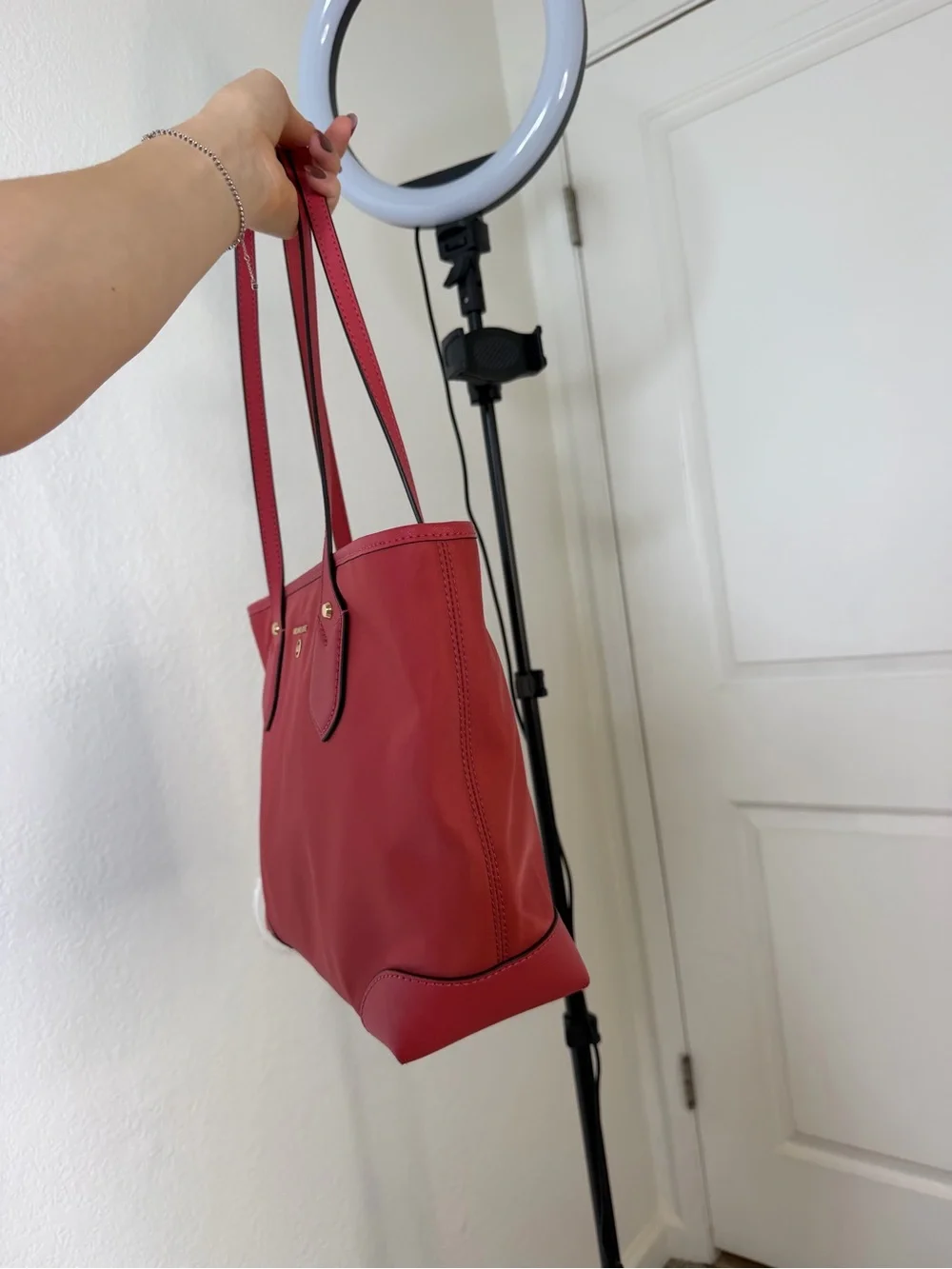 Michael Kors Rose Pink Tote with Gold Hardware - Picture 3 of 11